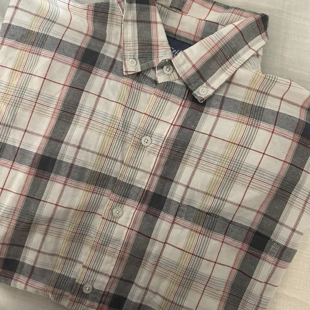 Stillwater Supply Co XXLarge Button Down Plaid Shirt Short Sleeve‎
